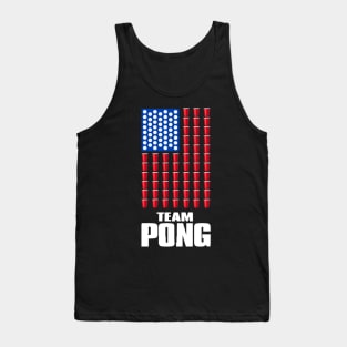 Beer Pong American Flag T shirt 4th of July  Merica USA T-Shirt Tank Top